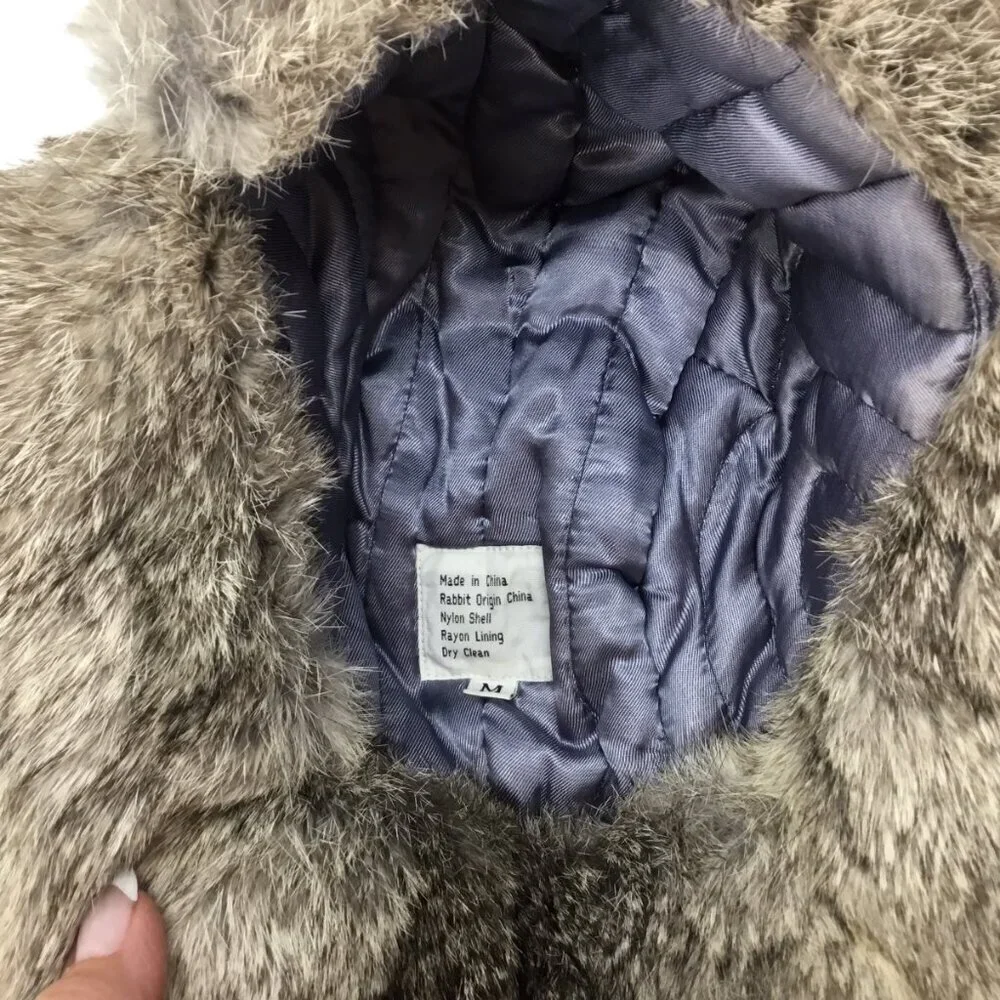 American Classics Real Rabbit Fur Trapper Hat Ear Flaps Insulated Sz M Aviator